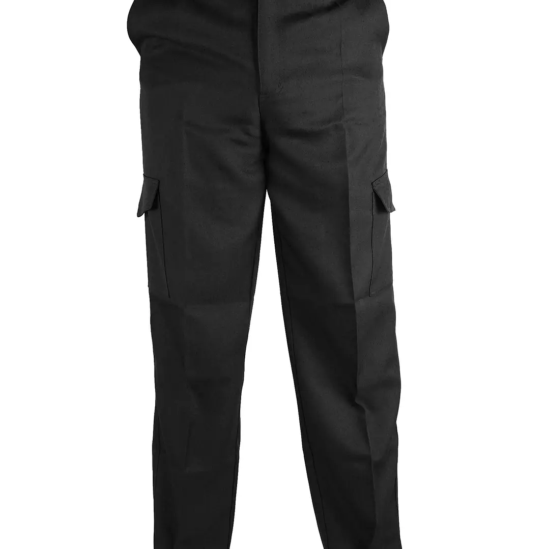 PANTALON CARGO GABARDINA NEGRO HOMBR 1