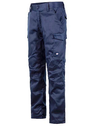 PANTALON POPLIN AZUL CON FORRO POLAR
