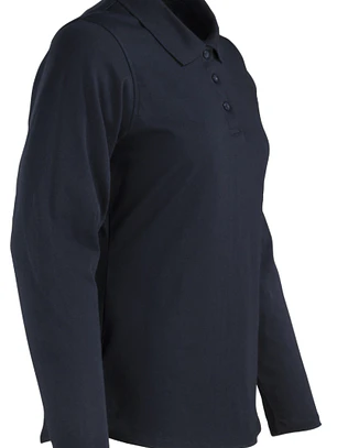 POLERA PIQUE M/LARGA AZUL MARINO MUJER