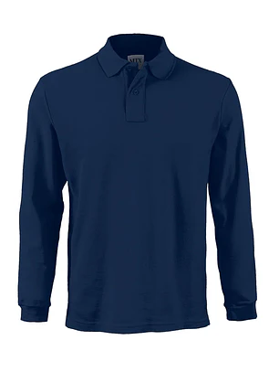 POLERA PIQUE M/LARGA AZUL MARINO HOMBRE