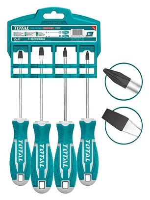 SET DESATORNILLADOR 4 PIEZAS TOTAL 