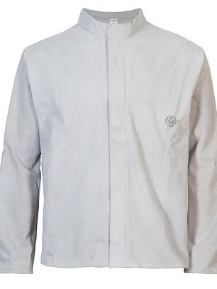 CHAQUETA CUERO SOLDADOR C/CIERRE-VERLCRO KEVLAR 