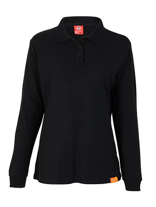 POLERA PIQUE M/LARGA NEGRA MUJER