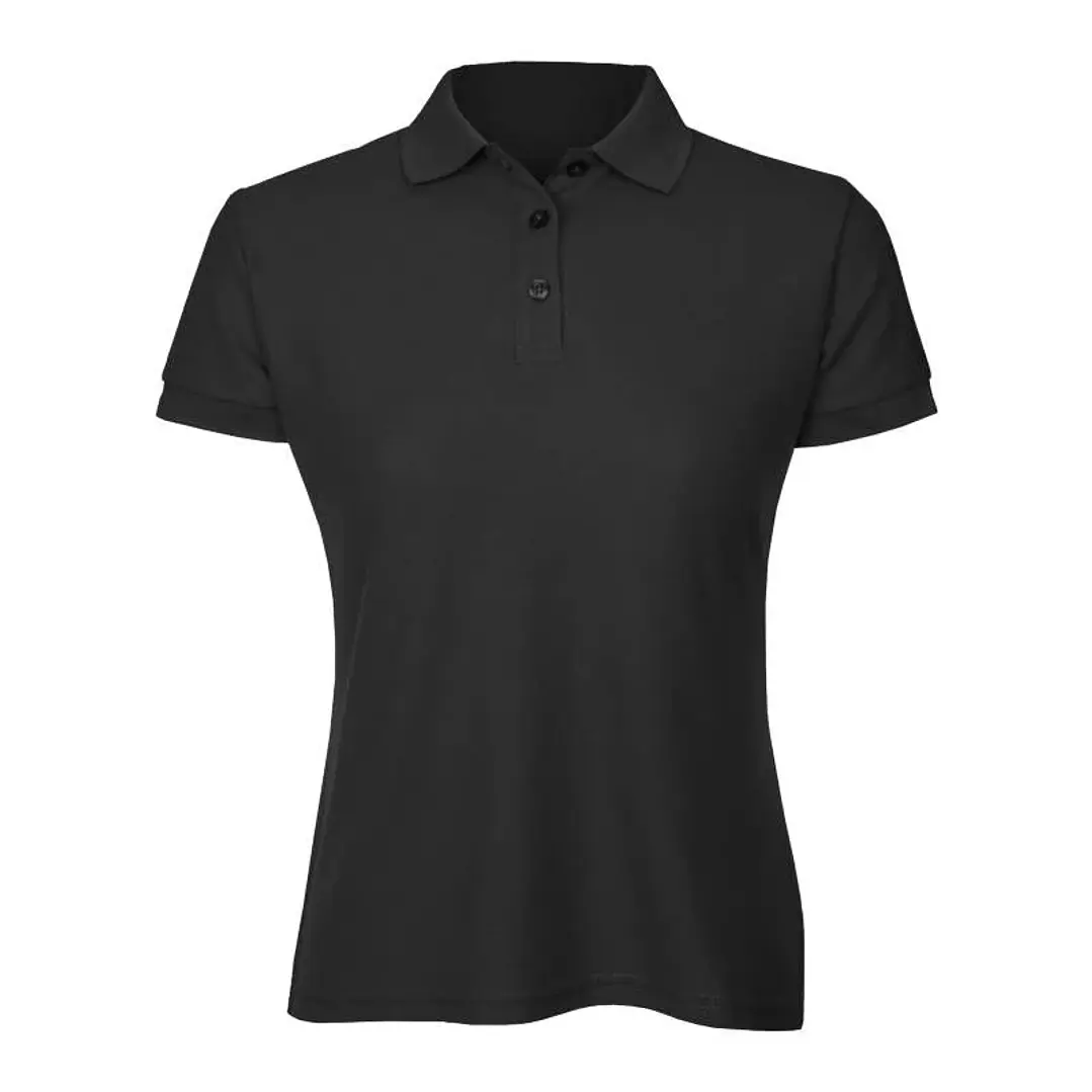 POLERA PIQUE M/CORTA NEGRA MUJER 1
