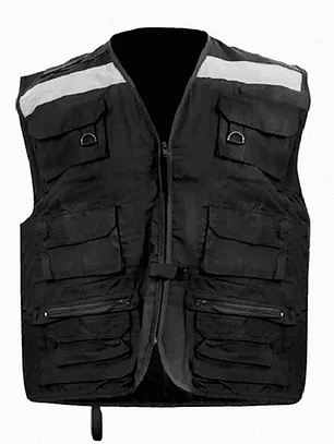 CHALECO GEOLOGO POPLIN NEGRO