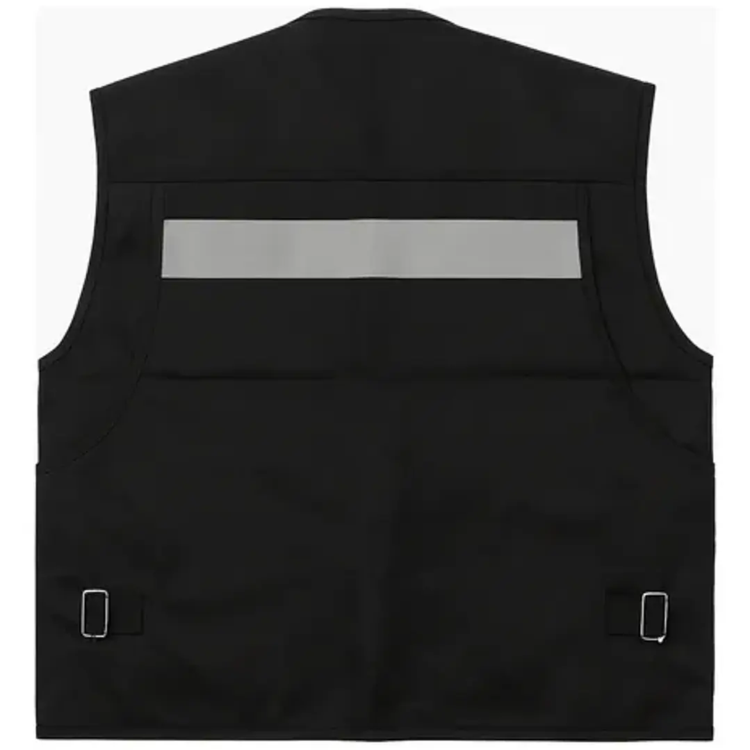 CHALECO GEOLOGO POPLIN NEGRO 2
