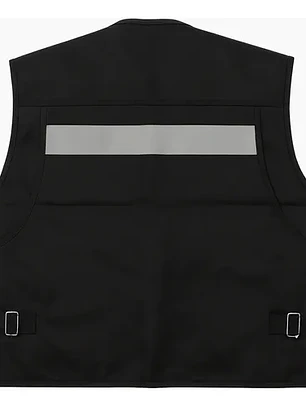 CHALECO GEOLOGO POPLIN NEGRO