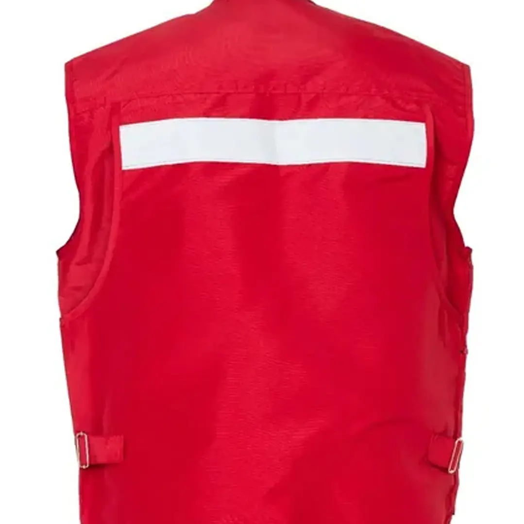 CHALECO GEOLOGO POPLIN ROJO 2