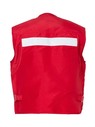 CHALECO GEOLOGO POPLIN ROJO