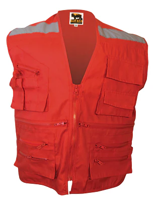 CHALECO GEOLOGO CANVAS ROJO