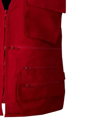 CHALECO GEOLOGO CANVAS ROJO