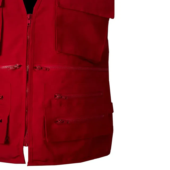 CHALECO GEOLOGO CANVAS ROJO 2