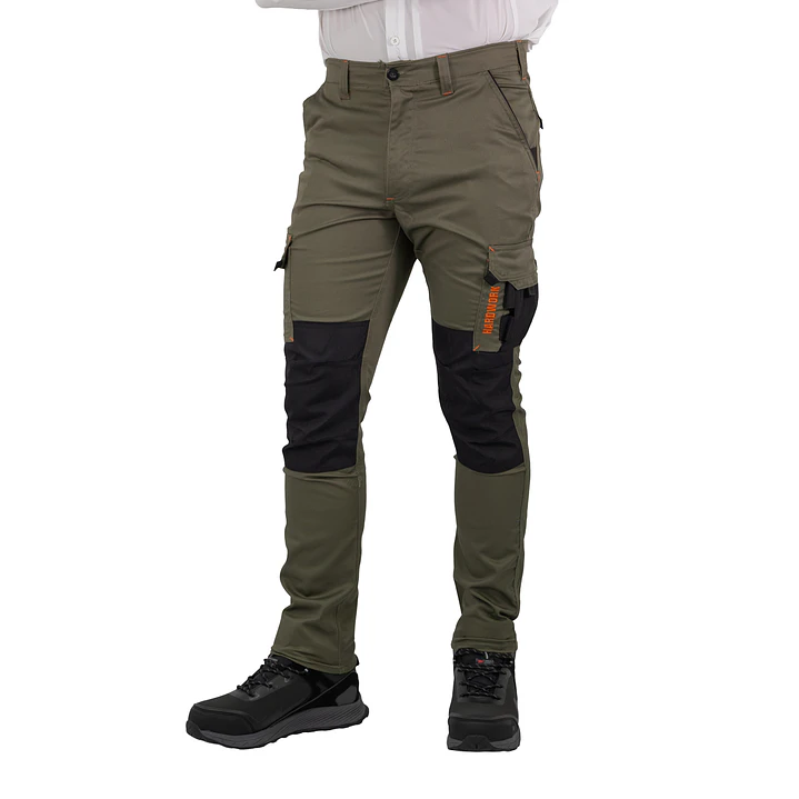 PANTALON CARGO HW DAKOTA SPANDEX VERDE OLIVA 1