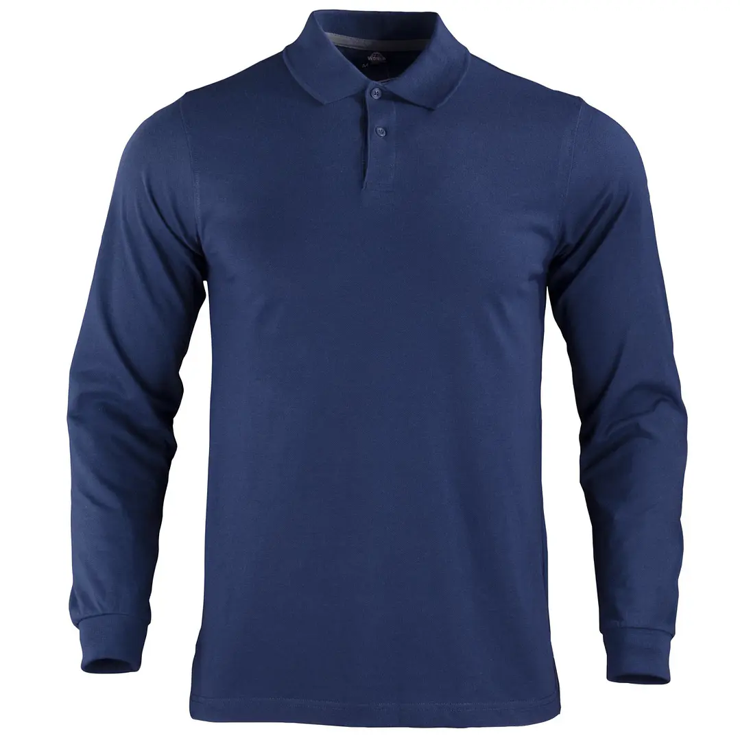 POLERA PIQUE DRYFRESH M/LARGA HOMBRE AZUL 1