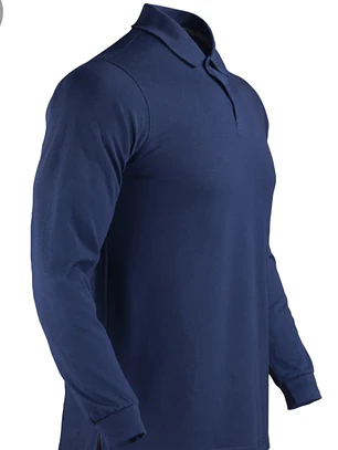 POLERA PIQUE DRYFRESH M/LARGA HOMBRE AZUL