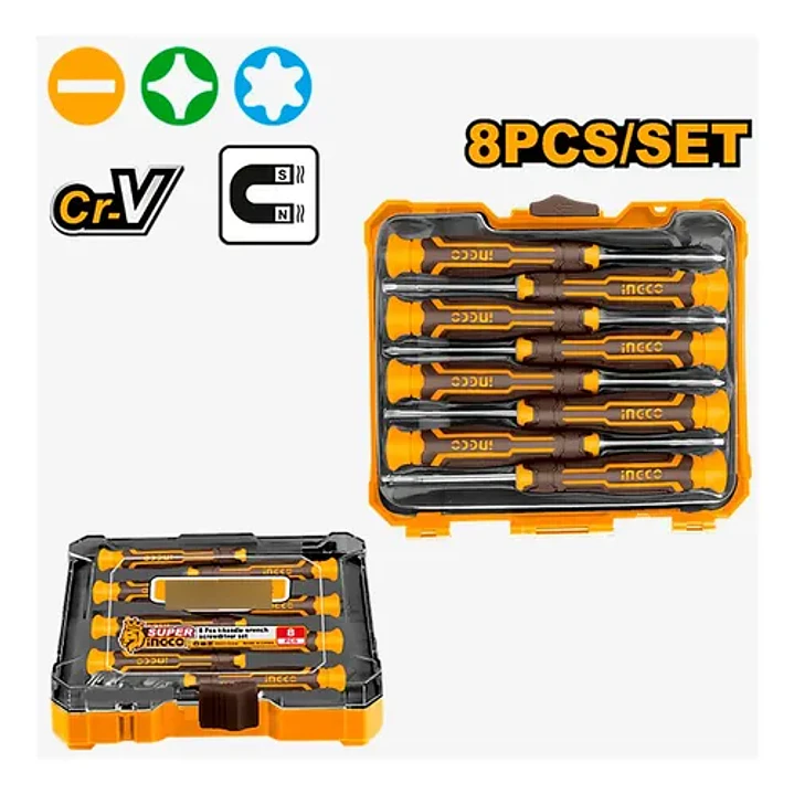 JGO DESTORNILLADOR PRECISION 8 PCS INGCO  1