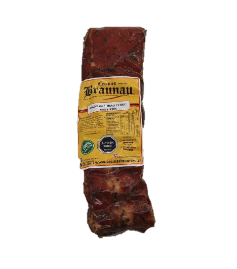 ASADO BRAUNAU CERDO BABY RIBS Al Vacio - Venta x kilo - A pedido - Pieza 350 Grs.