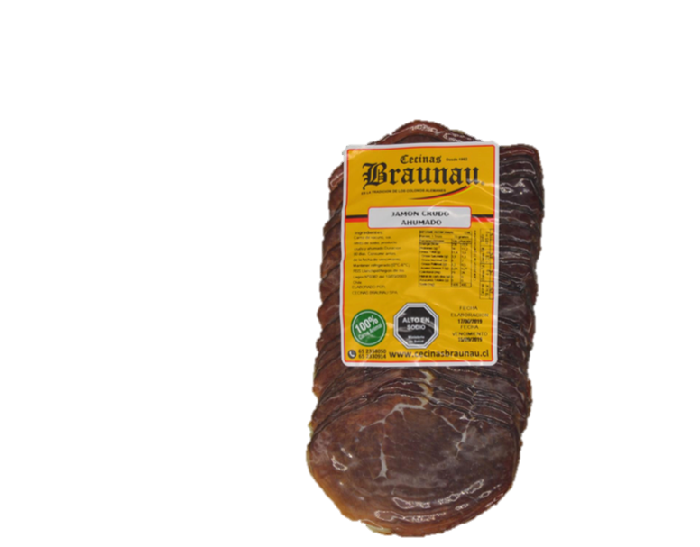 JAMÓN CRUDO VACUNO AHUMADO LAMINADO AL VACIO (Venta por kilo) - Pack 150 Grs