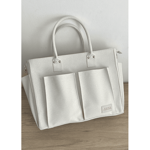 BOLSO NACIONAL Pocket grande blanco