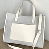 BOLSO NACIONAL Greta gris/blanco