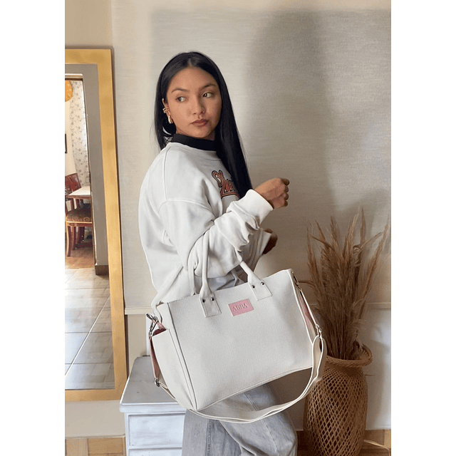 Pocket mediano blanco-rosado