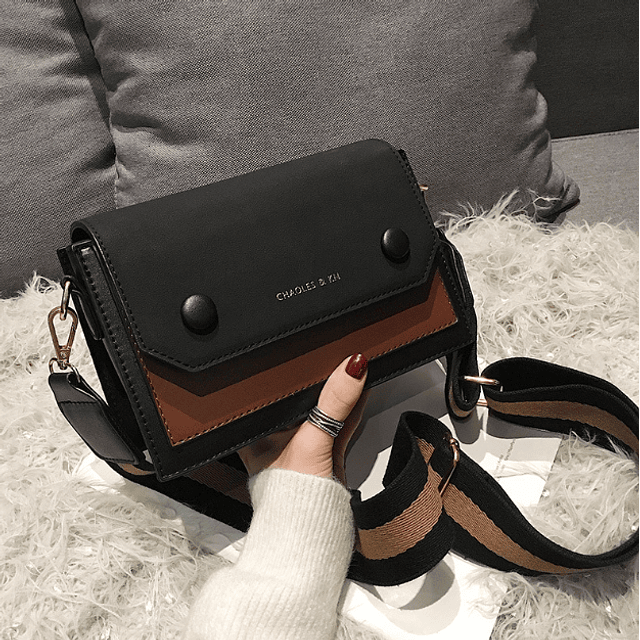 Bolso J0248 negro/café