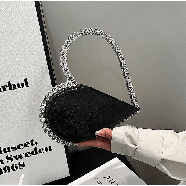 Bolso corazón J0298 negro