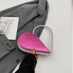 Bolso corazón J0298 fucsia