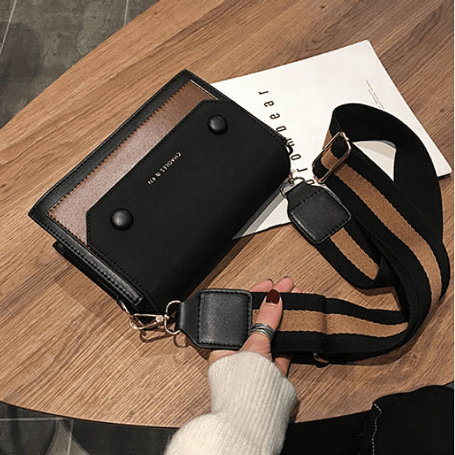 Bolso J0248 negro/café