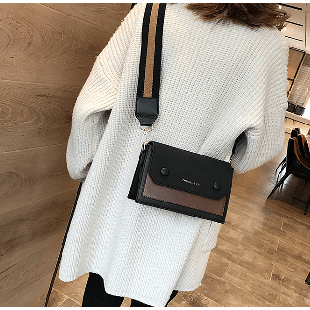 Bolso J0248 negro/café