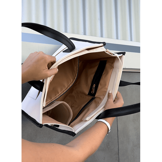 Greta mediano blanco/negro