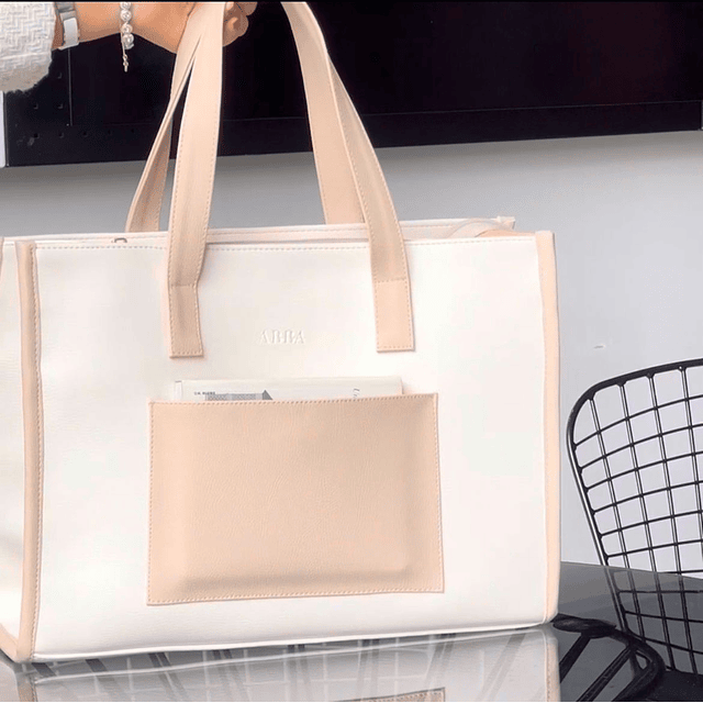 Greta mediano blanco/beige