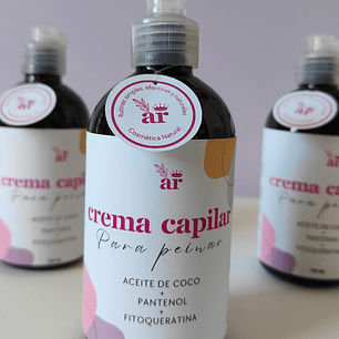 Crema para Peinar Natural | Hidratación y Suavidad con Aceites Vegetales y Pantenol