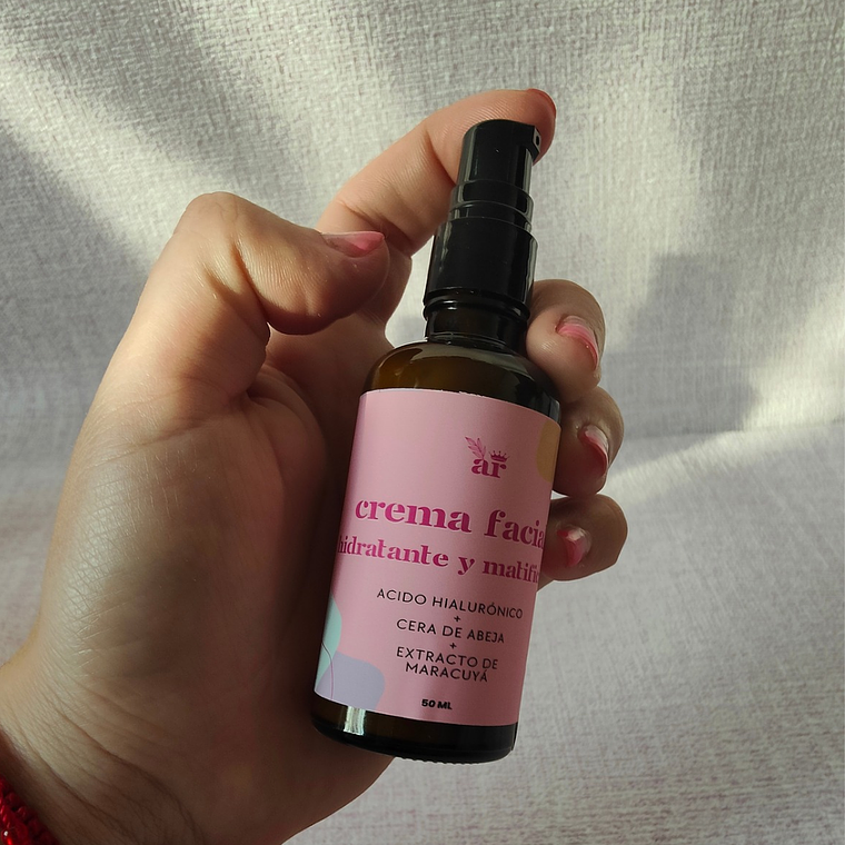Crema Facial Hidratante y Matificante con Ácido Hialurónico y Maracuyá | Abeja Reina 1