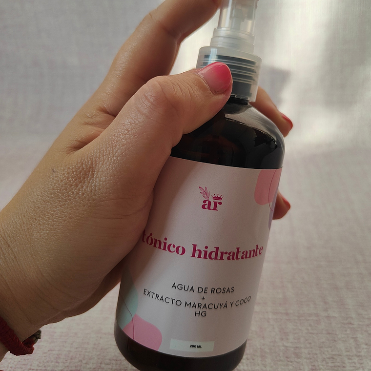 Tónico Hidratante Natural con Agua de Rosas y Extracto de Maracuyá | Abeja Reina 1