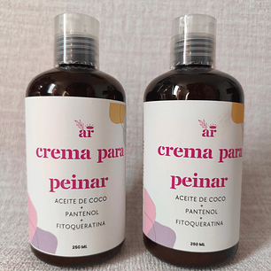 Crema para Peinar Natural | Hidratación y Suavidad con Aceites Vegetales y Pantenol