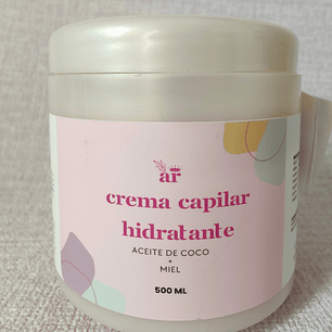 Crema Capilar Hidratante | Hidratación Profunda, Brillo Natural y Suavidad con Miel y Ácido Hialurónico