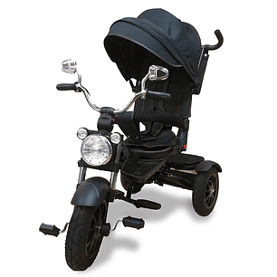 Triciclo Coche Rotativo 360 Reclinable Ruedas Inflables Negro