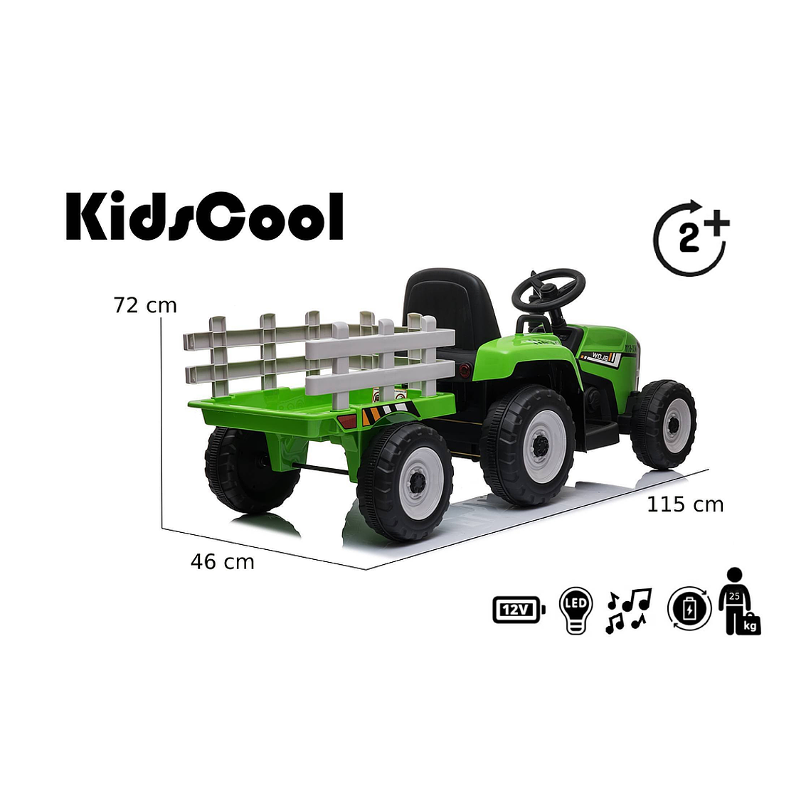 Tractor A Batería Con Remolque 3