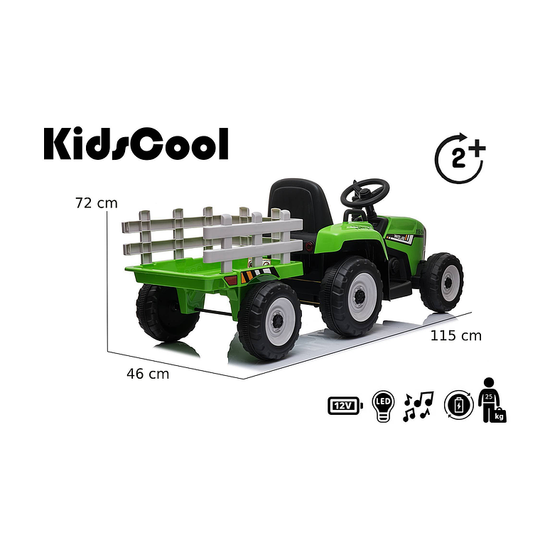 Tractor A Batería Con Remolque 3