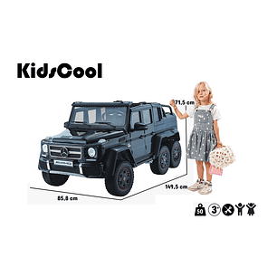 Mercedes G63 6X6 6 Motores con Licencia 12V Negro