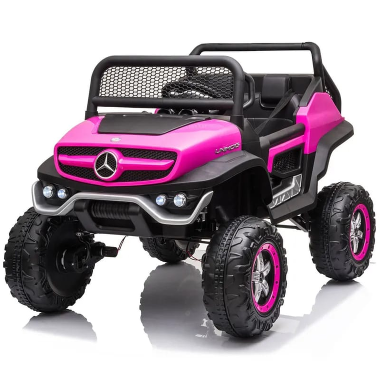 Auto a Batería (12V 14AH) XXL 4×4 – 2 Asientos MERCEDES UNIMOG Pantalla Touch Control Remoto APP Negro OFERTA RELAMPAGO 1