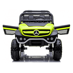 Auto a Batería (12V 14AH) XXL 4×4 – 2 Asientos MERCEDES UNIMOG Pantalla Touch Control Remoto APP Verde OFERTA RELAMPAGO