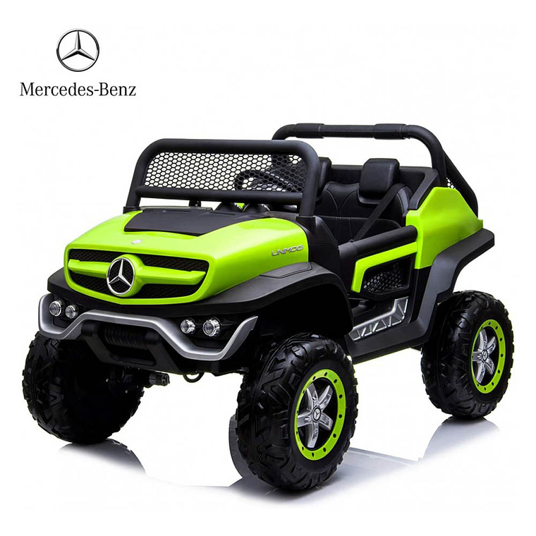 Auto a Batería (12V 14AH) XXL 4×4 – 2 Asientos MERCEDES UNIMOG Pantalla Touch Control Remoto APP Verde OFERTA RELAMPAGO 2