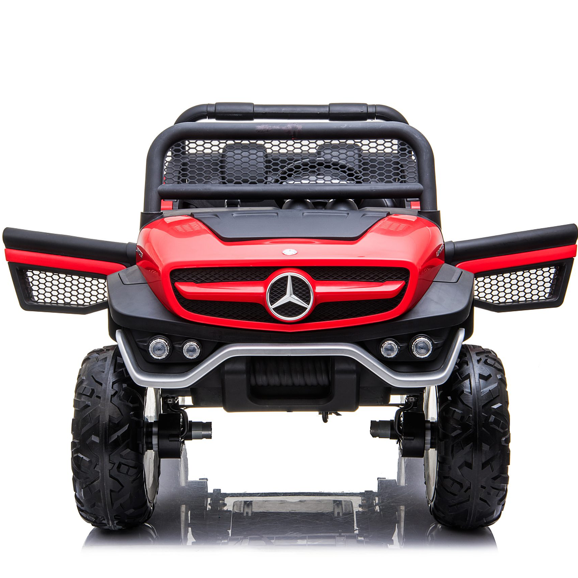 Buggy XXL a Batería 12V 14 Ah MERCEDES UNIMOG 4×4 Pantalla Touch Ruedas goma- Rojo 1