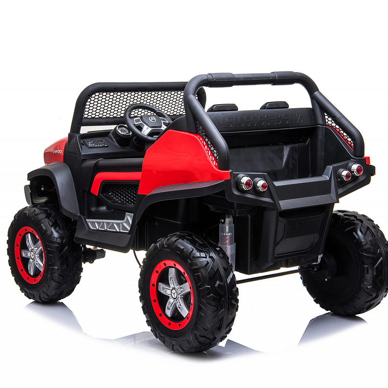 Buggy XXL a Batería 12V 14 Ah MERCEDES UNIMOG 4×4 Pantalla Touch Ruedas goma- Rojo 3