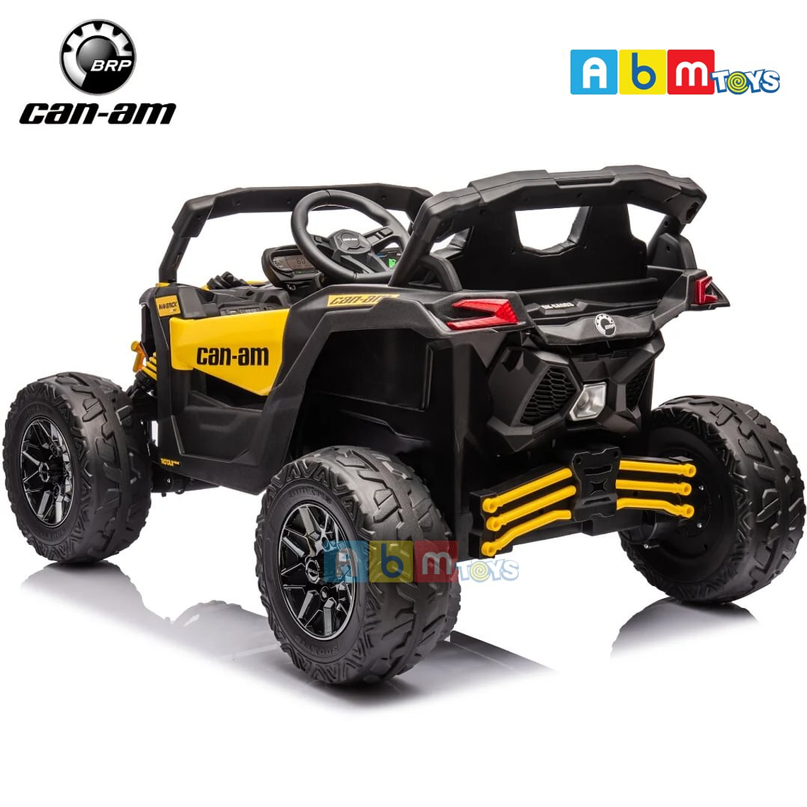 Can-Am Maverick 4×4 Real Asiento Ecocuero y Ruedas de goma Amarillo 2