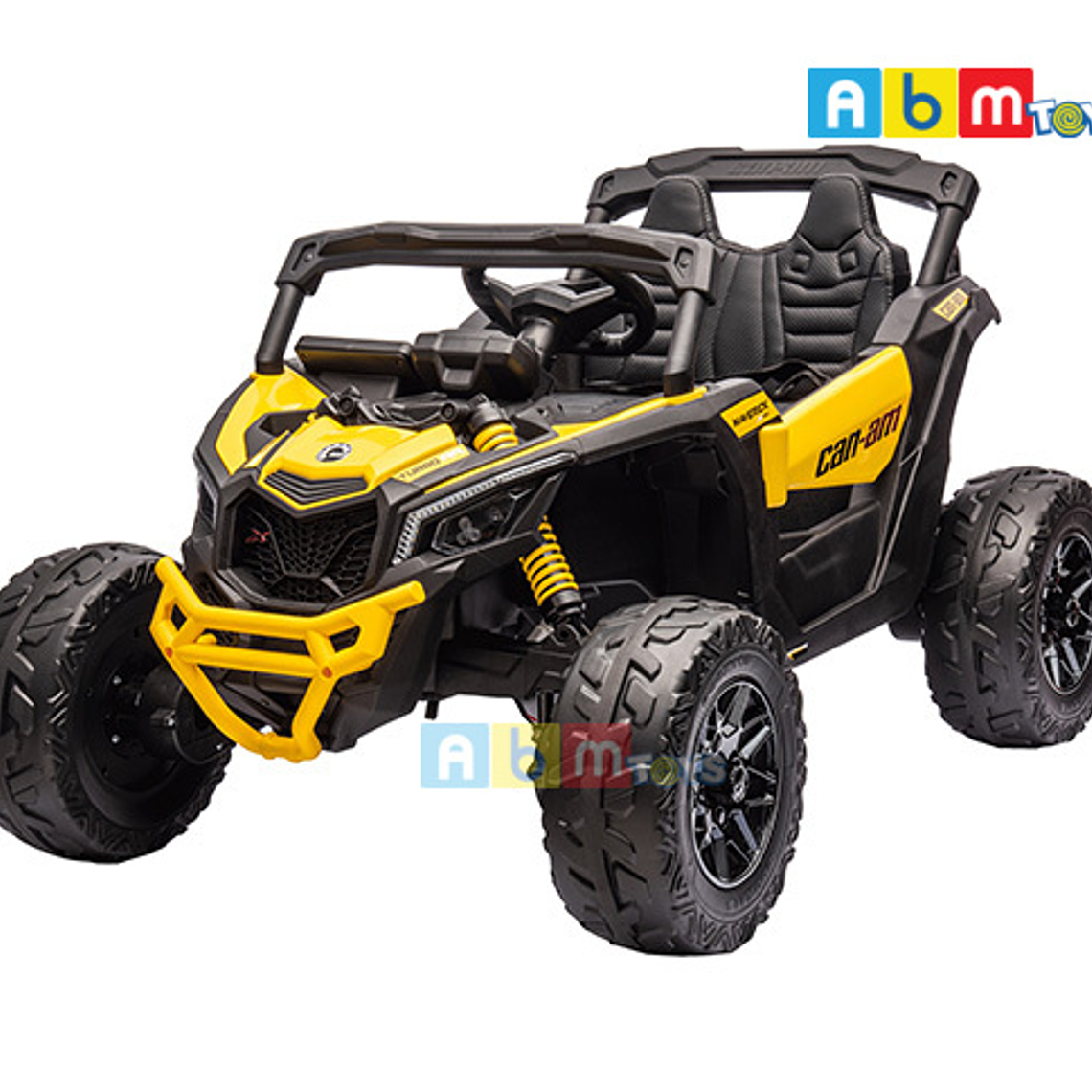Can-Am Maverick 4×4 Real Asiento Ecocuero y Ruedas de goma Amarillo 3