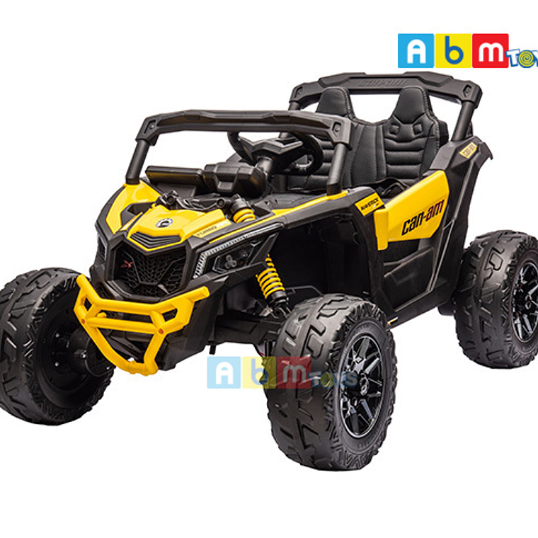 Can-Am Maverick 4×4 Real Asiento Ecocuero y Ruedas de goma Amarillo 3