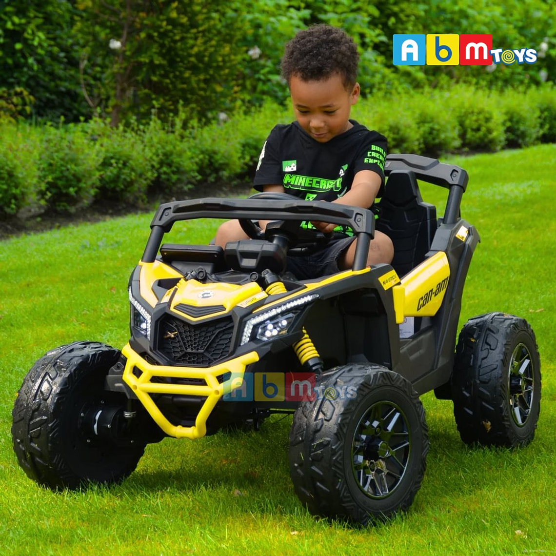 Can-Am Maverick 4×4 Real Asiento Ecocuero y Ruedas de goma Amarillo 6